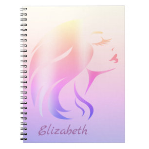 Carnet Fille Face Silhouette, Ombre - Personnalisé