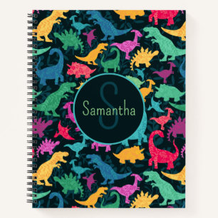 Carnet Fille Florale Dinosaure Silhouette Filles
