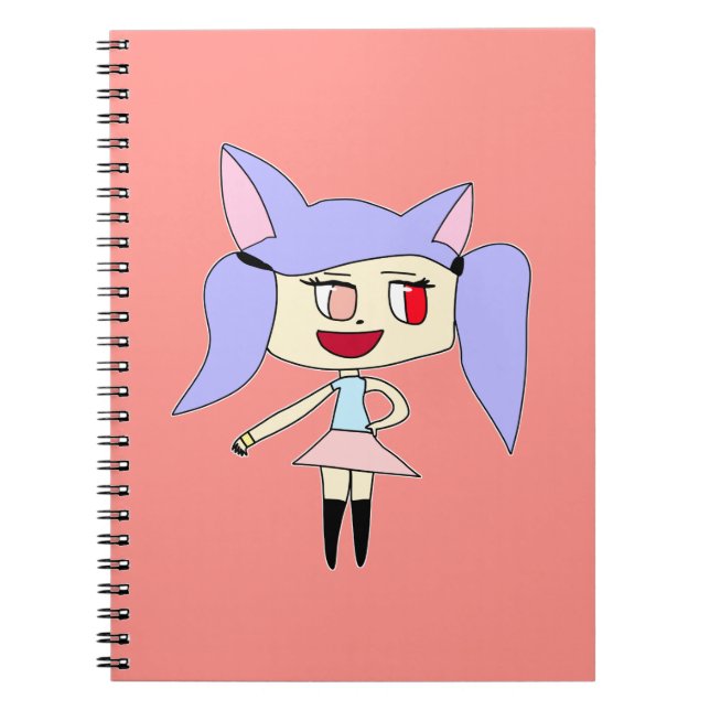 Carnet Fille Loup Pastel (Devant)