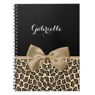 Carnet Fille Lumière Brown Jaguar mignonne Bow Brown avec
