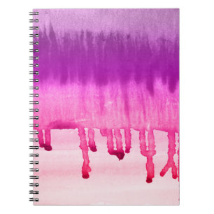 Carnet Fille Magenta Purple Aquarelle Ombre