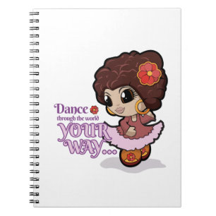 Carnet fille manga dansant