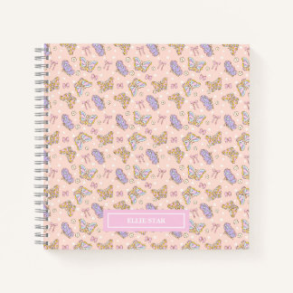 Carnet Fille Papillon Capricieuse Personnalisée
