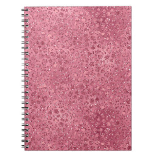 Carnet Fille Parties scintillant rose Empreinte de léopar