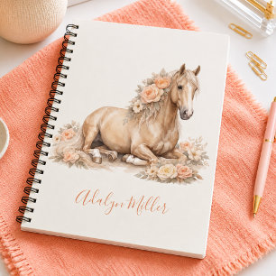 Carnet Fille Peche Cheval Fantaisie Personnalisé