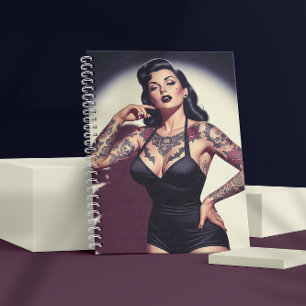 Carnet Fille Rétro Tatouée Pin-up
