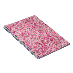 Carnet Fille rose et Parties scintillant rousse Zebra