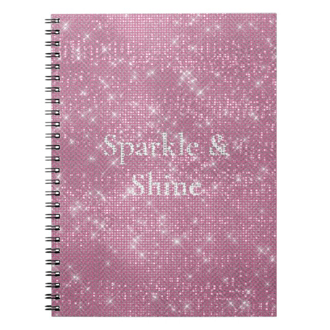 Carnet Fille rose Glitzy Étincelle (Devant)