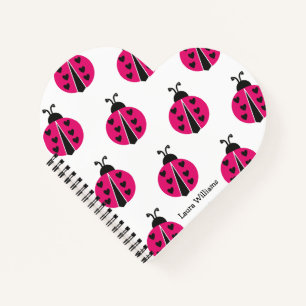 Carnet Fille rose Ladybug personnalisée