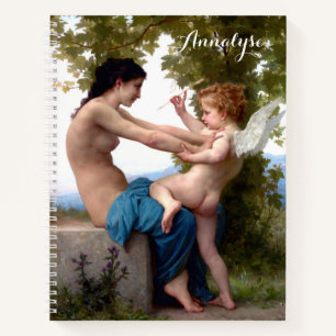 Carnet Fille Se Défendant Contre Eros Cupid Fine Art