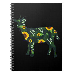 Carnet Fille Tournesol Florale Chèvre Enfant Hawaïen
