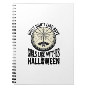 Carnet Filles comme sorcières Halloween Design Vector Vin