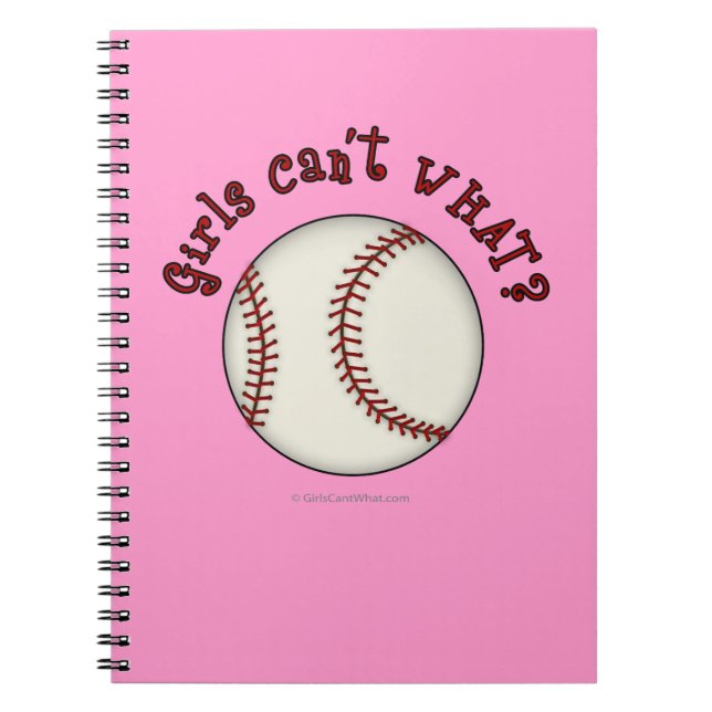 Carnet Filles de baseball-Rouge (Devant)