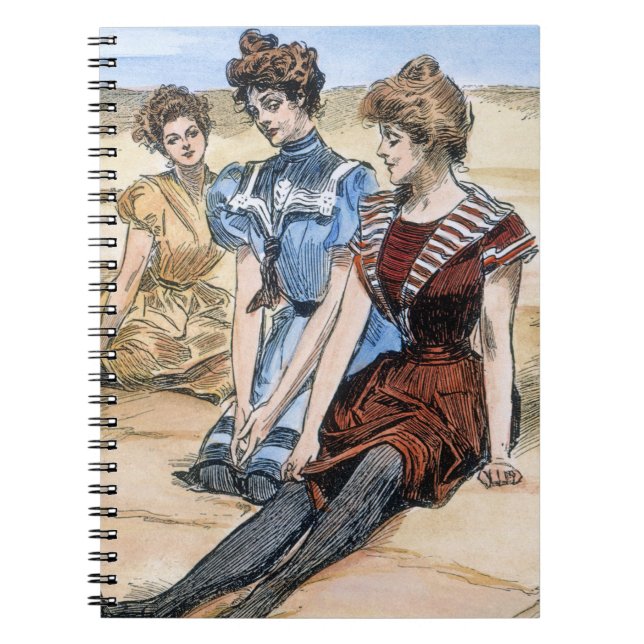 Carnet Filles de Gibson sur la plage, 1900 (Devant)