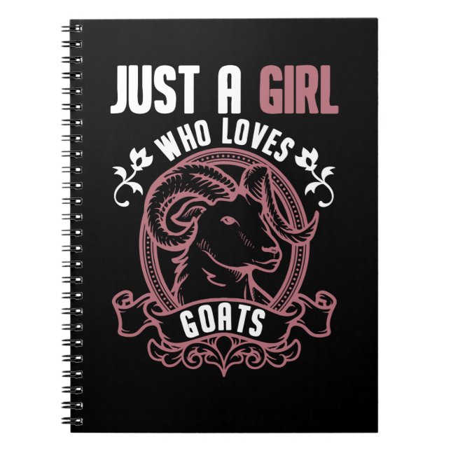 Carnet Filles mignonne Amoureux des animaux de chèvre (Devant)
