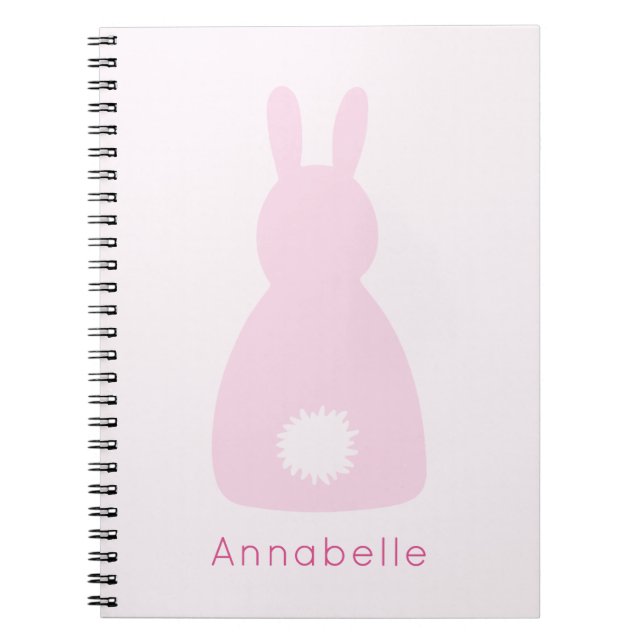 Carnet Filles rose lapin de Pâques (Devant)