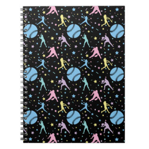 Carnet Filles Softball - Joueuses avec étoiles