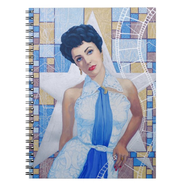 Carnet Film Star Actrice Vieux Hollywood portrait d'art (Devant)