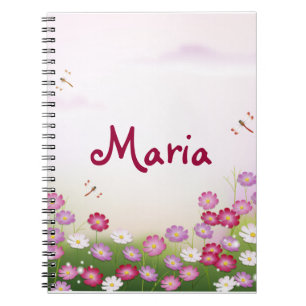 Carnet Fine Cool mignonne Girl Retro Mode florale