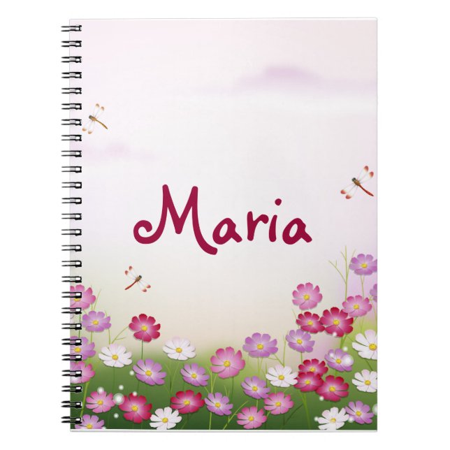 Carnet Fine Cool mignonne Girl Retro Mode florale (Devant)