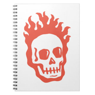 Carnet Fire Skull