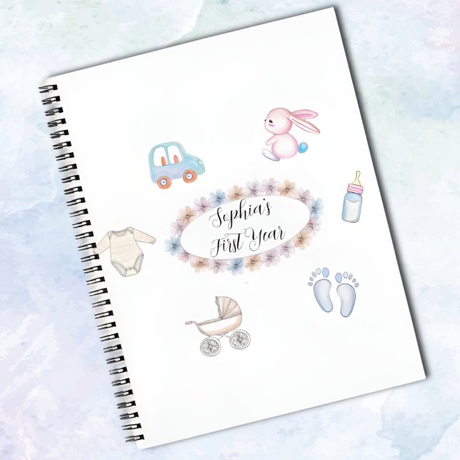 Carnet First Year Baby  – A Sweet Notebook for Mom (Créateur téléchargé)
