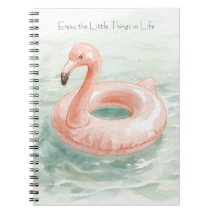 Carnet Flamant Rose Piscine Profitez des Petites Choses