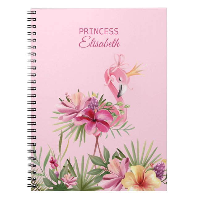 Carnet Flamant rose rose adorable (Devant)