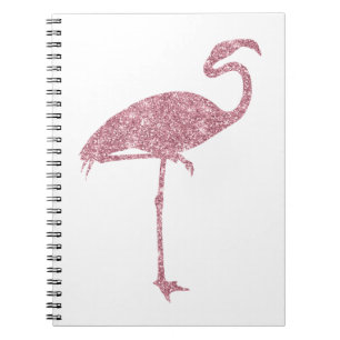 Carnet Flamant rose rose Faux Parties scintillant Flamant