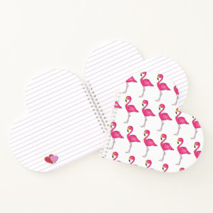 Carnet Flamant rose rose personnalisé Ile tropicale