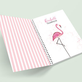 Carnet Flamant rose rose Tropical Cute personnalisée
