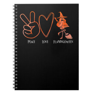 Carnet Flamant rose Tropical Peace Love Flamingoween Oran