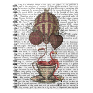 Carnet Flamants roses dans la tasse de thé