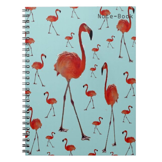 Carnet Flamants roses de marche (Devant)