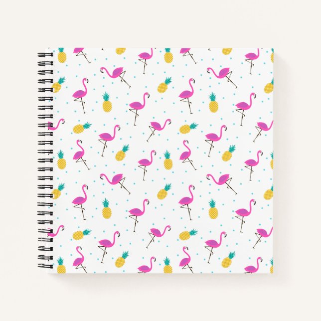 Carnet Flamants roses néon (Devant)