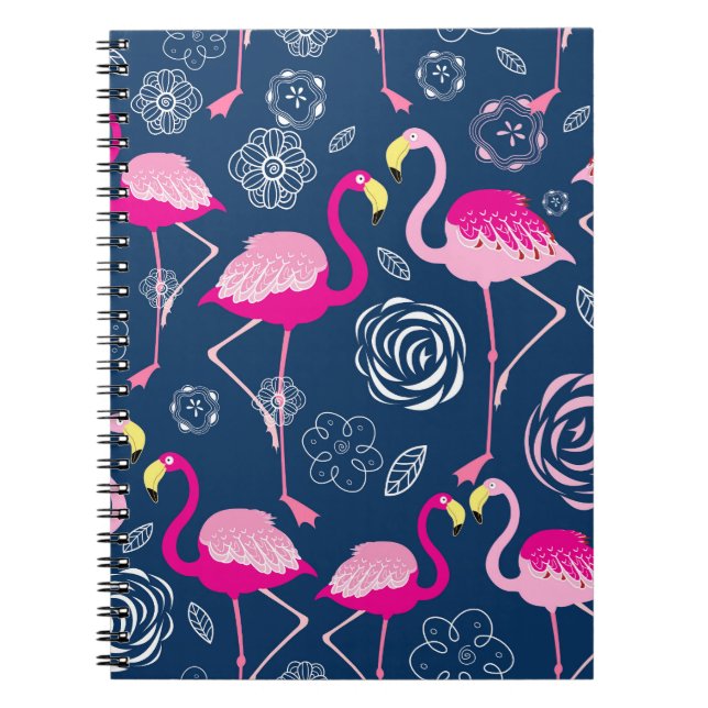 Carnet Flamants roses roses : Graphic Dark Motif (Devant)