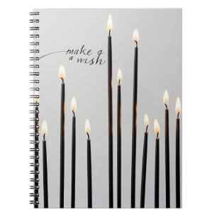 Carnet Flammes minimalistes de bougies lumineuses à ligne