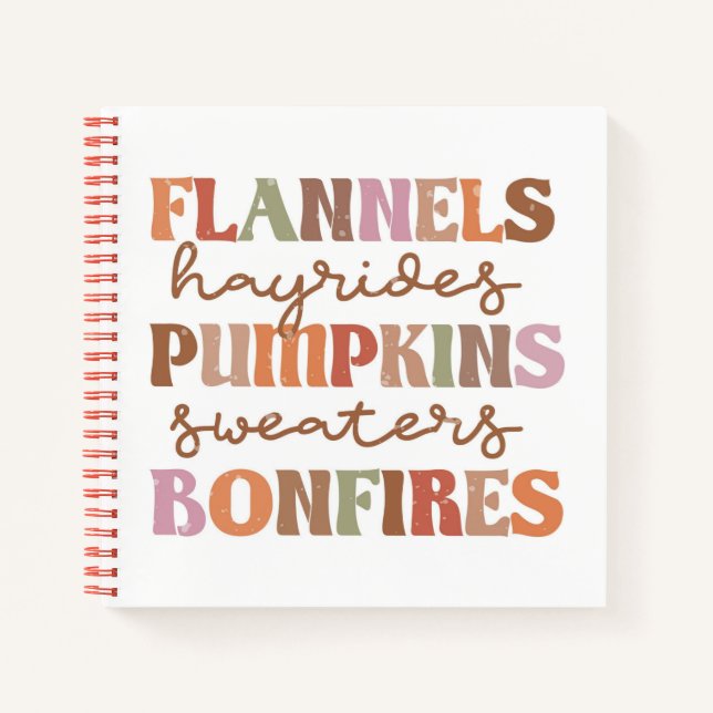 Carnet Flannings Bonfires Citrouille (Devant)