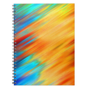 Carnet Flare Abstraite bleue orange colorée