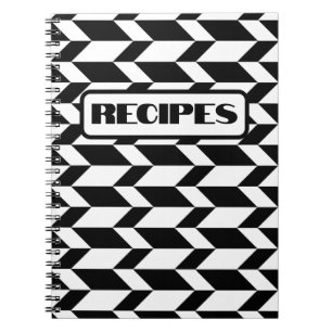 Carnet Flèche Chevron Gras Deux Tons Bleu Noir & Blanc