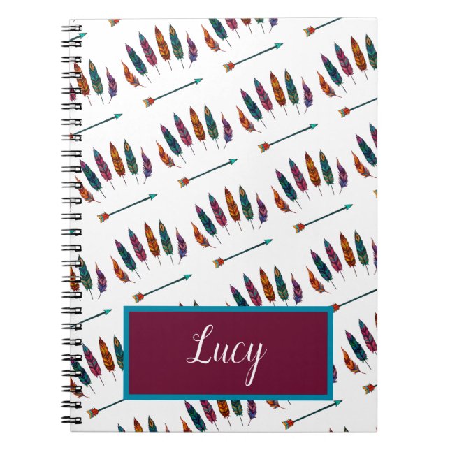 Carnet flèche & plumes (Devant)