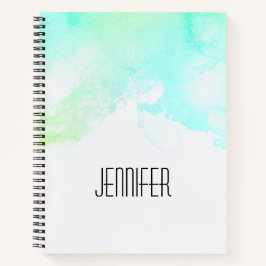 Carnet Flèches Abstraites vert et bleu