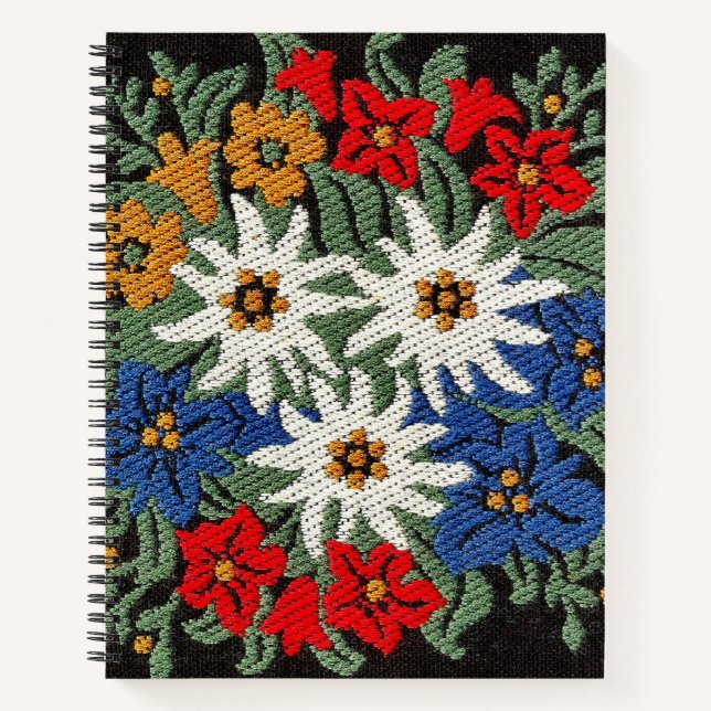 Carnet Fleur alpine suisse Edelweiss (Devant)