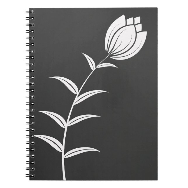 Carnet Fleur blanche (Devant)