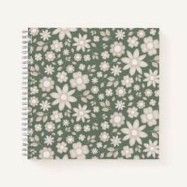 Carnet Fleur botanique aquarelle romantique de sauge prof