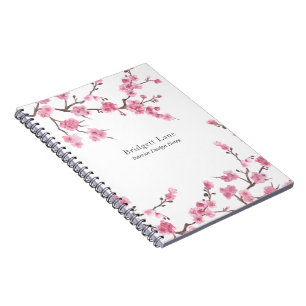 Carnet Fleur de cerisier Nom + titre