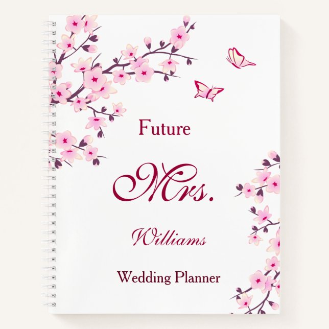 Carnet Fleur de cerisiers | Future Mme | WEDDING PLANNER (Devant)