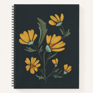 Carnet Fleur de Cosmos Jaune Beauté simple