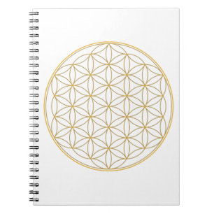 Carnet Fleur de ligne d'or de la vie