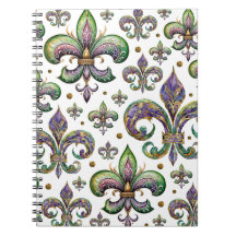 Fleur de Lis Aquarelle Mardi Gras Vibes